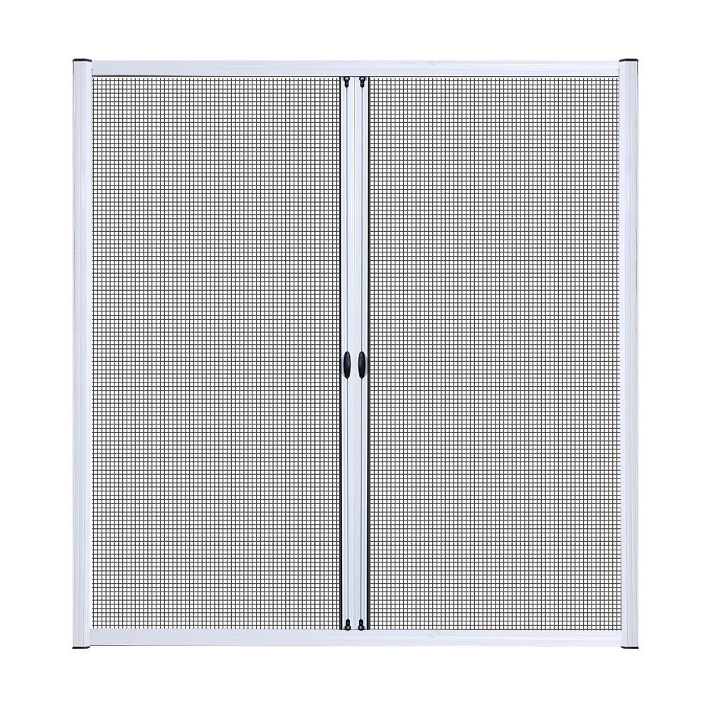 Instahut Retractable Magnetic Fly Screen Flyscreen Door Mesh Sliding 1.8m x 2.1m White