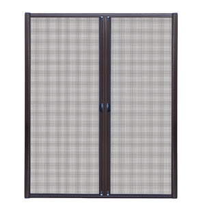 Instahut Retractable Magnetic Fly Screen Flyscreen Door Mesh Sliding 2.3m x 2.4m Brown