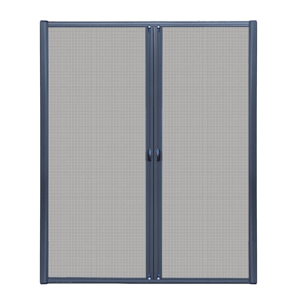 Instahut Retractable Magnetic Fly Screen Flyscreen Door Mesh Sliding 2.3m x 2.4m Grey