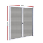 Instahut Retractable Magnetic Fly Screen Flyscreen Door Mesh Sliding 2.3m x 2.4m White