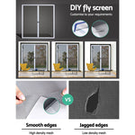 Instahut Retractable Magnetic Fly Screen Flyscreen Door Mesh Sliding 2.3m x 2.4m White