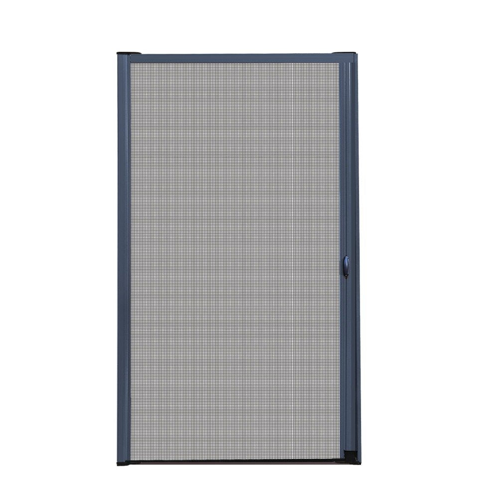 Instahut Retractable Magnetic Fly Screen Flyscreen Door Mesh Sliding 1.2m x 2.1m Grey