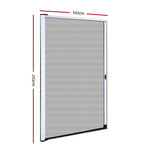 Instahut Retractable Magnetic Fly Screen Flyscreen Door Mesh Sliding 1.2m x 2.1m White