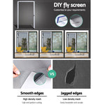 Instahut Retractable Magnetic Fly Screen Flyscreen Door Mesh Sliding 1.2m x 2.1m White