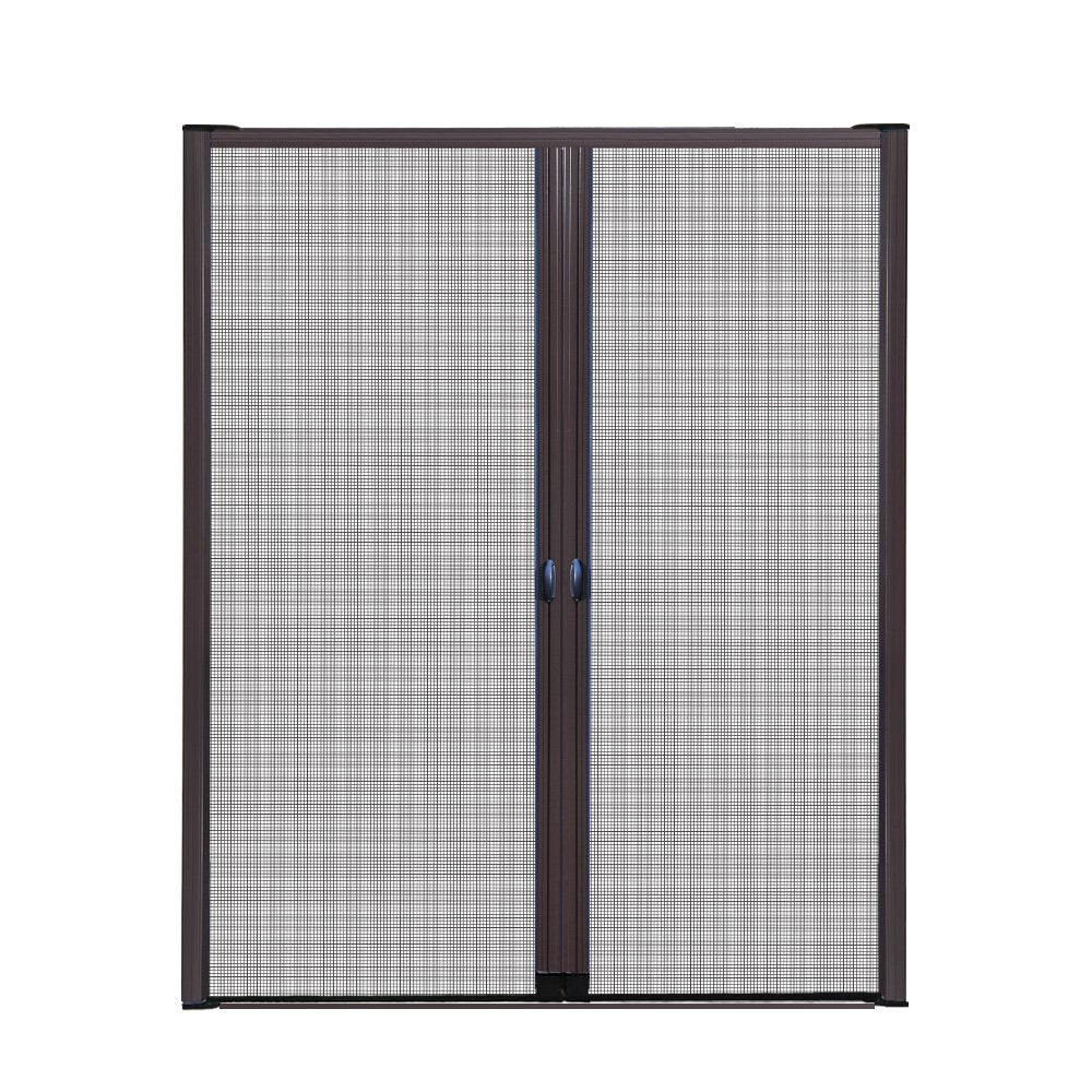 Instahut Retractable Magnetic Fly Screen Flyscreen Door Mesh Sliding 1.8m x 2.1m Brown