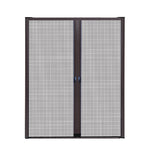 Instahut Retractable Magnetic Fly Screen Flyscreen Door Mesh Sliding 1.8m x 2.1m Brown