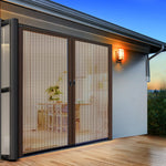 Instahut Retractable Magnetic Fly Screen Flyscreen Door Mesh Sliding 1.8m x 2.1m Brown