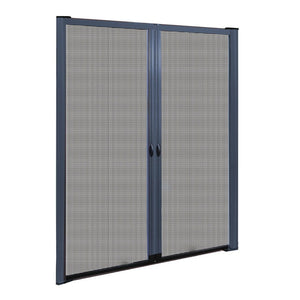 Instahut Retractable Magnetic Fly Screen Flyscreen Door Mesh Sliding 1.8m x 2.1m Grey