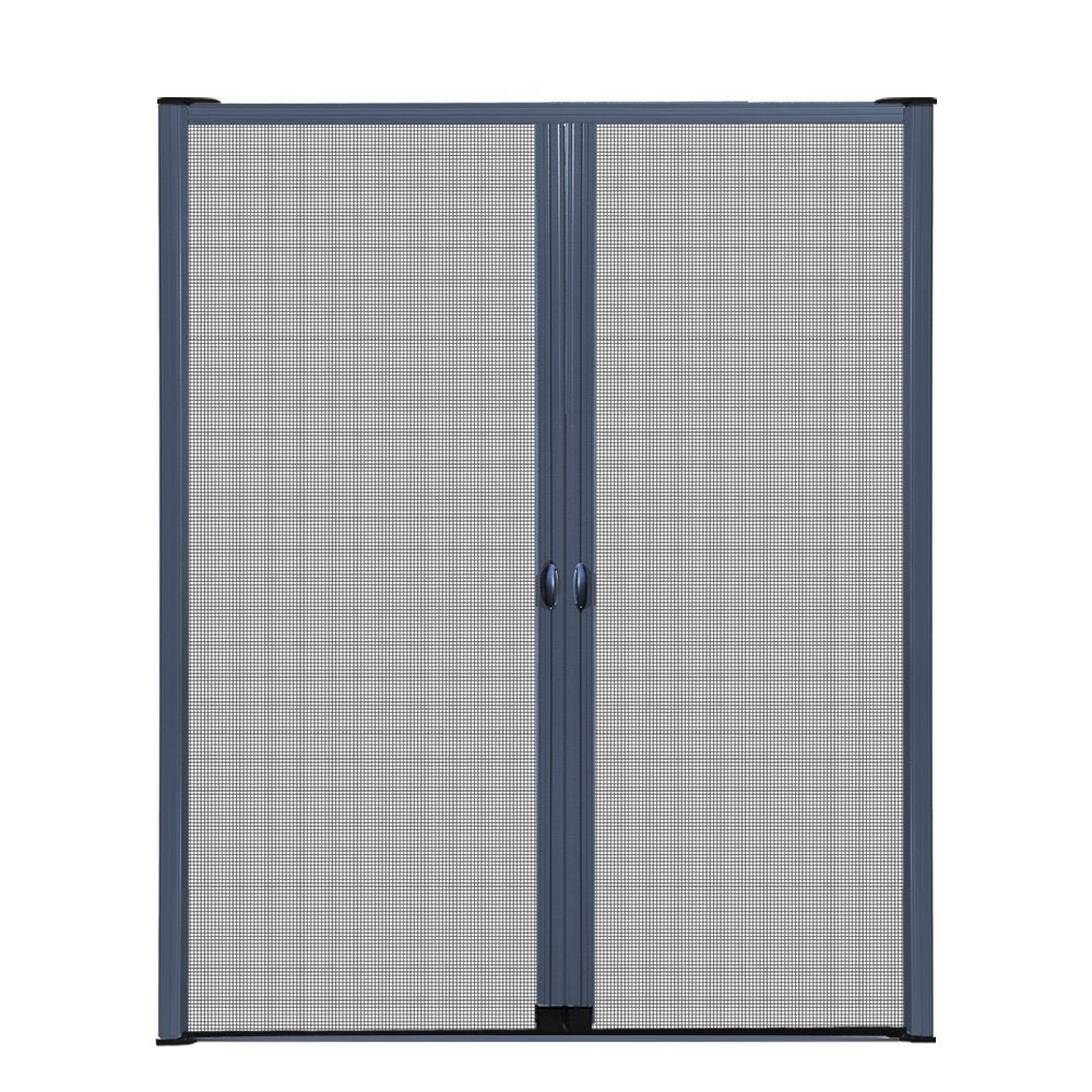 Instahut Retractable Magnetic Fly Screen Flyscreen Door Mesh Sliding 1.8m x 2.1m Grey