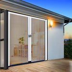 Instahut Retractable Magnetic Fly Screen Flyscreen Door Mesh Sliding 1.8m x 2.1m White