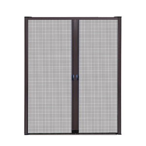 Instahut Retractable Magnetic Fly Screen Flyscreen Door Mesh Sliding 2.3m x 2.4m Brown