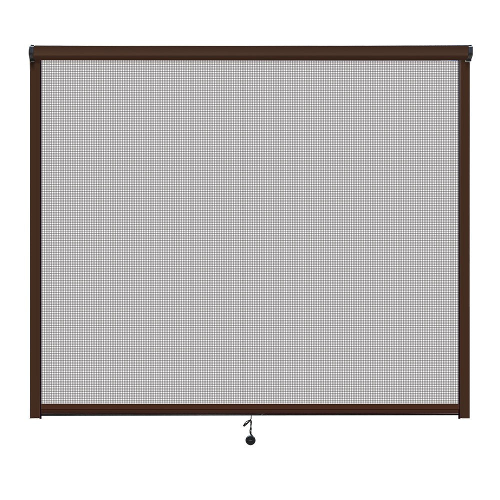 Instahut Retractable Window Fly Screen Flyscreen Mesh DIY 1.5m x 1.5m Brown