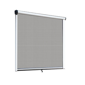 Instahut Retractable Window Fly Screen Flyscreen Mesh DIY 1.5m x 1.5m White