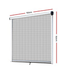 Instahut Retractable Window Fly Screen Flyscreen Mesh DIY 1.5m x 1.5m White