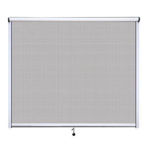 Instahut Retractable Window Fly Screen Flyscreen Mesh DIY 1.5m x 1.5m White