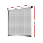 Instahut Retractable Window Fly Screen Flyscreen Mesh DIY 1.8m x 1.5m White