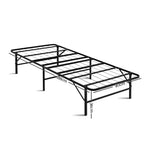 Artiss Foldable Single Metal Bed Frame - Black