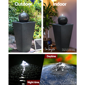 Gardeon Solar Powered Water Fountain - Black