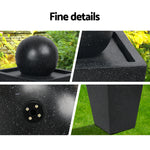 Gardeon Solar Powered Water Fountain - Black