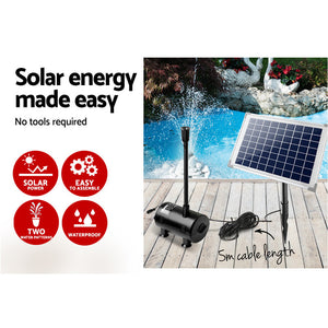 Gardeon 650L/H Submersible Fountain Pump with Solar Panel