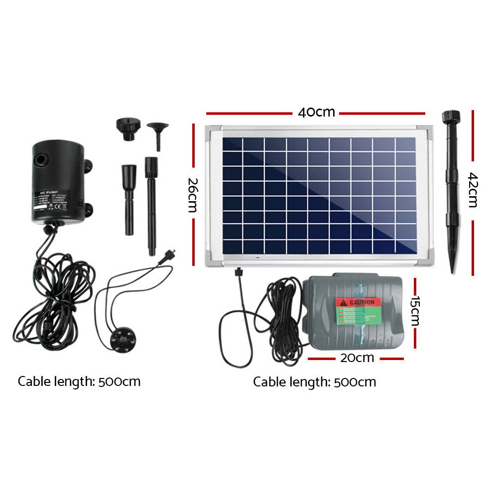 Gardeon 800L/H Submersible Fountain Pump with Solar Panel