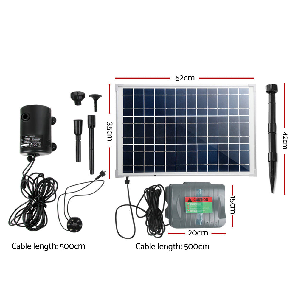 Gardeon 1600L/H Submersible Fountain Pump with Solar Panel