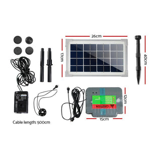 Gardeon 330L/H Submersible Fountain Pump with Solar Panel