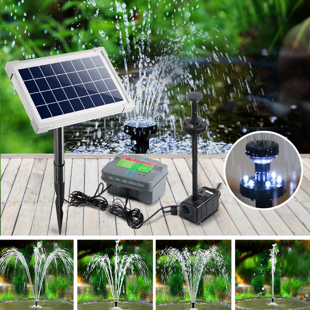 Gardeon 330L/H Submersible Fountain Pump with Solar Panel