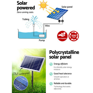 Gardeon Solar Powered Water Pond Pump 60W