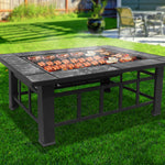 Grillz Outdoor Fire Pit BBQ Table Grill Fireplace