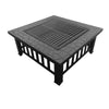 Grillz Outdoor Fire Pit BBQ Table Grill Fireplace Stone Pattern