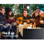 Grillz Outdoor Portable Fire Pit Bowl Wood Burning Patio Oven Heater Fireplace