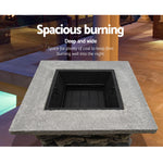 Grillz Stone Base Outdoor Patio Heater Fire Pit Table