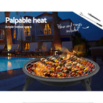 Grillz 22 Inch Portable Foldable Outdoor Fire Pit Fireplace