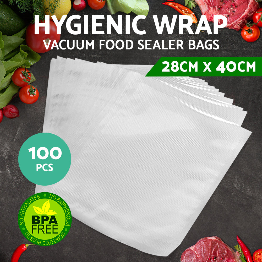 Set of 100 Large Food Sealer Bags