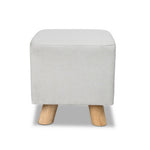 Artiss Fabric Square Foot Stool - Beige