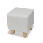 Artiss Fabric Square Foot Stool - Beige