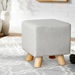Artiss Fabric Square Foot Stool - Beige