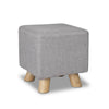 Artiss Fabric Square Foot Stool - Grey