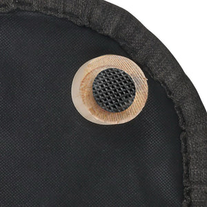 Artiss Pine Wood Round Ottoman Foot Stool - Charcoal