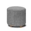 Artiss Fabric Round Ottoman - Grey