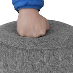 Artiss Fabric Round Ottoman - Grey