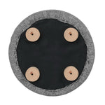 Artiss Fabric Round Ottoman - Grey
