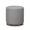 Artiss Fabric Round Ottoman - Light Grey
