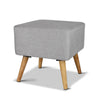 Artiss Fabric Square Foot Stool - Grey