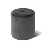 Artiss Round Velvet Ottoman - Grey