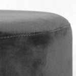 Artiss Round Velvet Ottoman - Grey