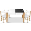 Artiss Kids Table and Chair Storage Desk - White & Natural