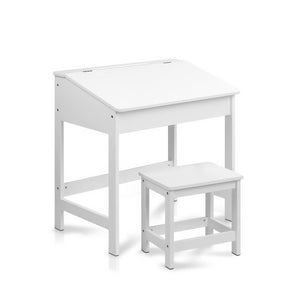 Artiss Kids Lift-Top Desk and Stool - White