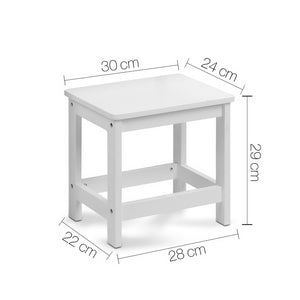 Artiss Kids Lift-Top Desk and Stool - White